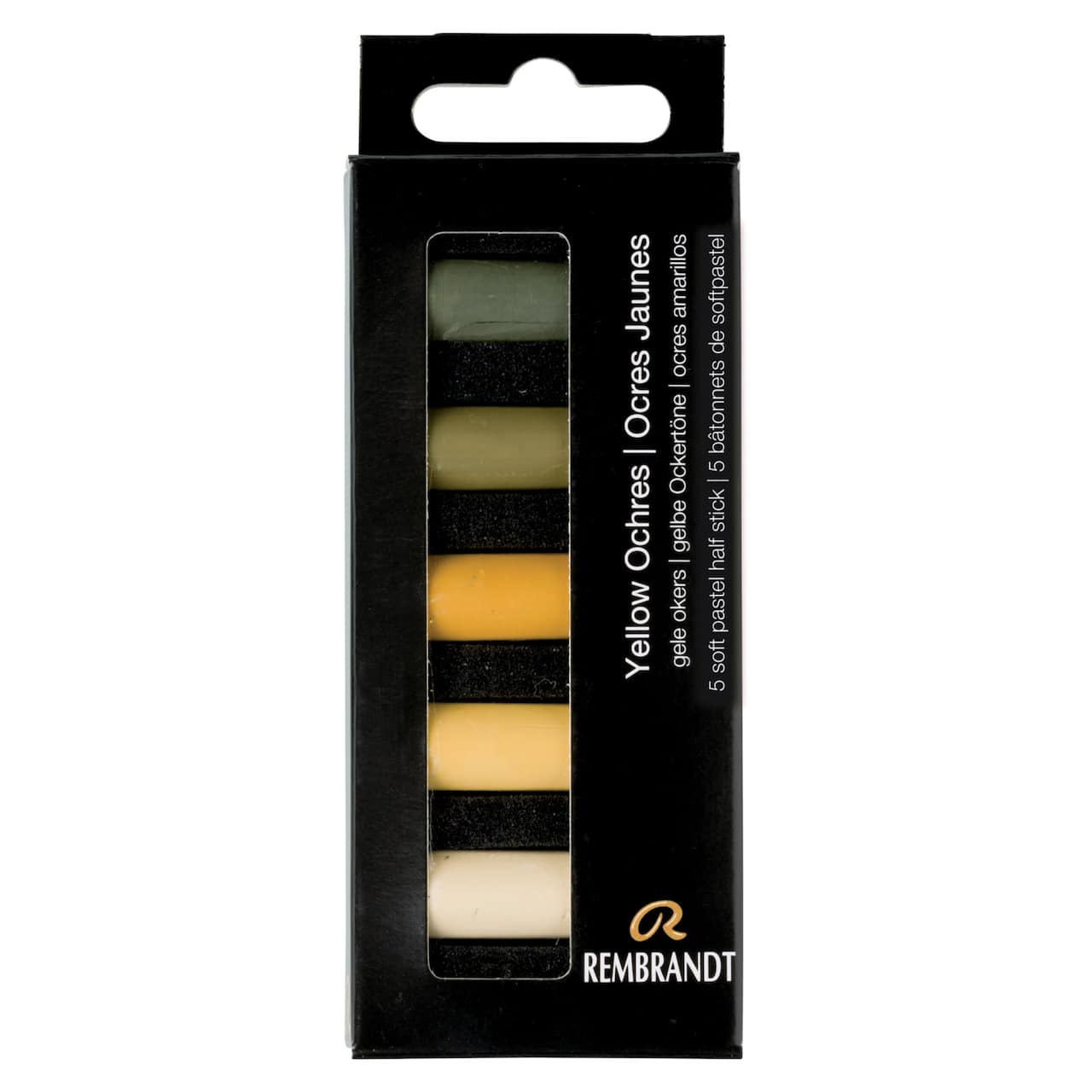 Rembrandt 5 Color Yellow Ochres Half Stick Soft Pastel Set
